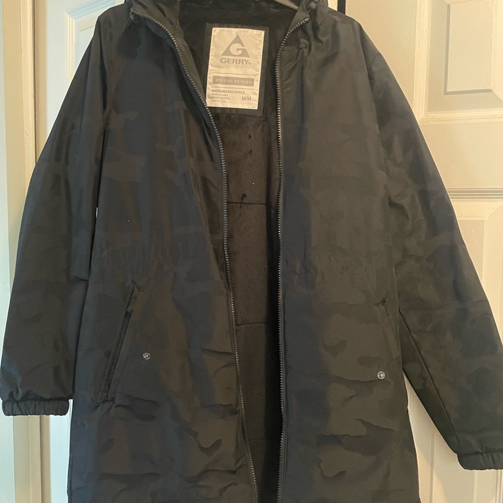 Gerry Fleece Lined Black Camo Coat